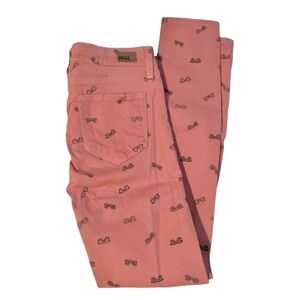 PAIGE Jeans Verdugo Ankle Pink Sunnies Skinny Jeans Sz 26
